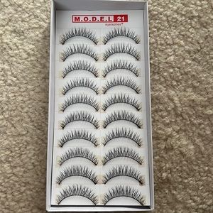10 pair natural eyelashes